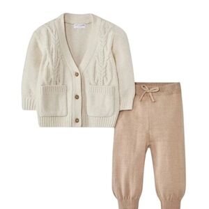 Cozy Cream and Tan Kids Matching Set